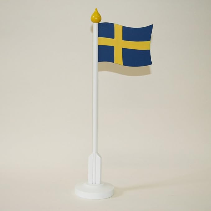 Sweden Table Flag - Wooden - 12.5"
