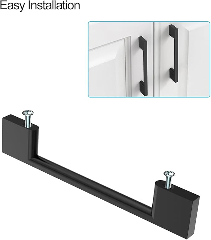 6 Pack Matte Black Cabinet Pulls 12.5 Inch Cabinet Handles Kitchen Cabinet Hardware Wardrobe Pulls Kitchen Handles for Cabinets Black Dresser Pulls Drawer Handle