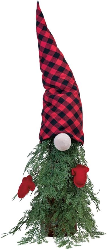 Boston International Christmas Tabletop Gnome Figurine, 25.5-Inches, Small Santa Tree