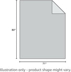 LOMAO Sherpa Fleece Blanket 71x80 Fuzzy Soft Throw Blanket Dual Sided Blanket for Couch Sofa Bed (Grey, 71''x 80'')