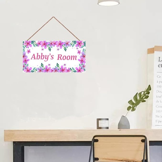 Personalized Sign Flowers Room Décor Kids Room Decor, Planet Theme Little Man Cave Wall Art Decor for Nursery, Door Decor for Toddler Baby Boys Room