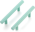 Ravinte 55 Pack | 5 Inch Cabinet Pulls Green Stainless Steel Kitchen Drawer Pulls Cabinet Handles 5 InchLength, 3 Inch Hole Center