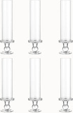 Hurricane Candle Holder Glass Taper Hurricane Clear Tall Candlestick Candles Holders Table Centerpiece Wedding Party Dining Event Home Decor (6)