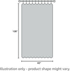 Aiyufeng 108 Inch White Sheer Window Curtains for Farmhouse, Rod Pocket Voile Window Treatment Vertical Panels for Study Room/Bedroom/Living Room, White, W40 x L108, 2 Panels