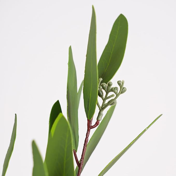 Melorca&Guilla Artificial Plants,3PCS 33" Faux Eucalyptus Stems Green Faux Branches for Vase,Fake Eucalyptus Artificial Eucalyptus Decor for Shop Garden Office Home Décor (3, Eucalyptus)