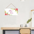 Personalized Signs Flowers Sign Wall Art Decoration Exquisite Decorative Signs Custom Name for Kids Room Wall Art Decor Outer Space Themed Nursery Decor For Girls Bedroom