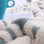 LOMAO Sherpa Fleece Blanket Fuzzy Soft Throw Blanket Dual Sided Blanket for Couch Sofa Bed (Light Blue, 71''x80'')