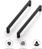 Ravinte 3 Pack 8-4/5 Inch Kitchen Square Cabinet Handles Matte Black Cabinet Pulls Black Drawer Pulls Kitchen Cabinet Hardware Kitchen Handles