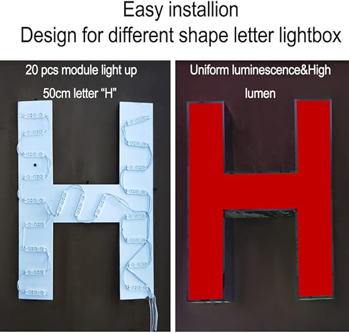 LED Module, 100pcs 49.8 Ft 5730 SMD 150LM Per LED Module IP65 Waterproof Decorative Light for Advertising Signs with Tape Adhesive Backside (Red Light)