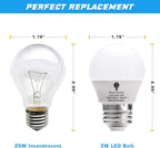 8 Pack BlueX 3W LED Light Bulb G14 3000K Warm White - 25W Equivalent - E26 Base 120V - Small Night Light Bulbs for Bedroom, Ceiling Fan, Table Lamp, Kitchen, Pendant Fixtures, Dinning Room