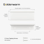 goldenwarm 15 Pack White Finger Edge Pulls Drawer Finger Pulls Kitchen Hardware Handles Bedroom Dresser Drawers, 3in Hole Centers