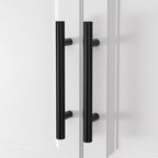 homdiy Black Cabinet Handles 10Pack 6-1/4inch Hole Center Kitchen Drawer Pulls and Knobs Stainless Steel Cabinet Hardware for Bathroom, Cupboard