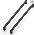 JOY DECOR 4 Pack Cabinet Handles, Black Cabinet Pulls, 12-3/5 Inch Kitchen Closet Handles Square Drawer Pulls Stainless Steel Drawer Hardware, 320mm Hole Centers