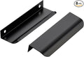 Ravinte Hardware 8 Pack Black Cabinet Handles, 5 Inch (128mm) Finger Edge Pulls, 4 Inch Hole Center, Finger Pulls for Cabinets