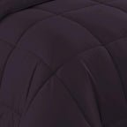 Sweet Home Collection 7 Piece Comforter Set Bag Solid Color All Season Soft Down Alternative Blanket & Luxurious Microfiber Bed Sheets, Purple, Queen