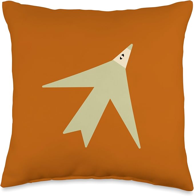 Cute Scandinavian Animals Designs Chic Scandinavian Bird Minimalism Throw Pillow, 16x16, Multicolor