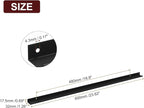uxcell Cabinet Finger Edge Pull, 3pcs 600mm/23.62 Aluminum Alloy Back Mount Hidden Cabinet Pulls Concealed Handle for Home Kitchen Drawer Cabinet, Black