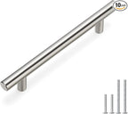 homdiy 10Pack 5in Cabinet Handles Brushed Nickel Cabinet Pulls - Cabinet Door Handles Modern Drawer Pulls for Kitchen Cabinets