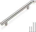 homdiy 20 Pack Cabinet Pulls Modern Drawer Pulls - HD201SN Kitchen Cabinet Handles Cupboard Handles Brushed Nickel Cabinet Hardware Stainless Steel Drawer Handls, 5in Hole Centers