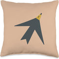 Cute Scandinavian Animals Designs Chic Scandinavian Bird Minimalism Throw Pillow, 16x16, Multicolor