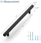 Ravinte Black Cabinet Handles 30 Pack 8 inch Matte Black Square Cabinet Pulls Black Kitchen Hardware 11 inch Overall Length Black Kitchen Drawer Pulls