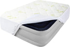 Air Mattress Cover Queen Size Thick Mattress Cooling Pad, Viscose Made from Bamboo Quilted Mattress Topper, Noiseless Extra Plush Pillow Top Mattress Topper Queen Fits 8-23 Inches Deep Mattresses