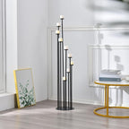 Black 9 Arm Floor Candle Holder Candelabra for Home Decor, Weddings, Dinner Parties Formal Events