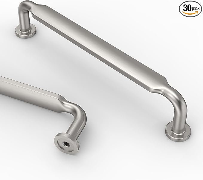Asidrama 30 Pack 5 Inch(128mm) Brushed Satin Nickel Kitchen Cabinet Handles, Cabinet Pulls Kitchen Cabinet Hardware for Cupboard Drawer Pulls
