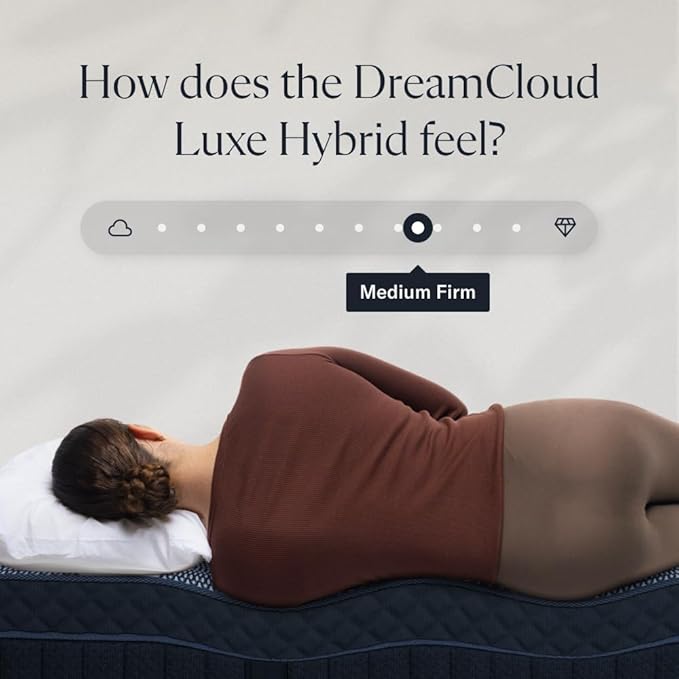 DreamCloud Luxe 14" California King Mattress - Luxury Hybrid Gel Memory Foam - 365 Night Trial - Fiberglass Free - Forever Warranty - Mattress in a Box - CertiPUR-US Certified