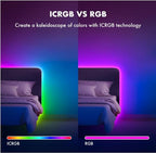 32.8 ft IC+RGB,Led Lights for Bedroom,Music Sync Color Changing,Led Strip Lights,with Remote App Control Led Strip,Led Lights for Room Home Kitchen Decor Party