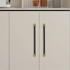 6 Pack Matte Black & Champagne Bronze 12.5 inch Pull Handles for Cabinets & Drawers