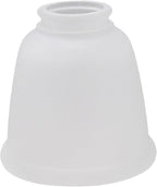 Aspen Creative 23045-4 Transitional Style Bell Shaped Frosted Replacement Glass Shade, 2-1/8" Fitter Size, 4-5/8" high x 4-5/8" diameter, 4 Pack