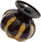 5 Pack Vintage Ceramic Pumpkin Cabinet Knobs, Kitchen Cabinet Drawers Dresser Cupboard Pull Handles Door Pulls with 5 Kinds of Screws (Leopard Print -Yellow)