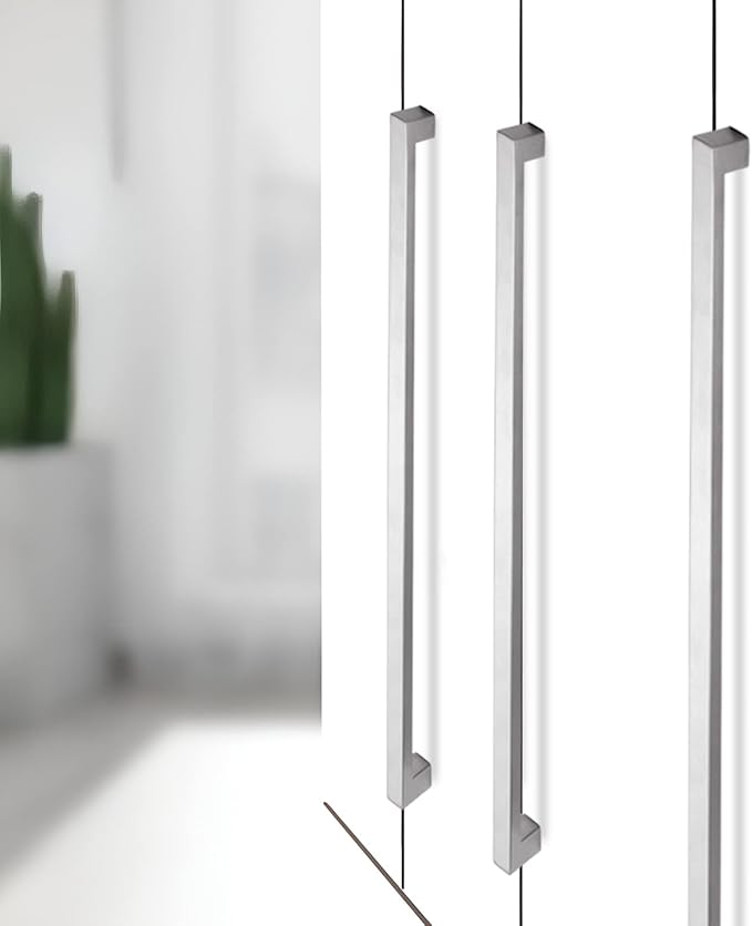 Cabinet Pulls Brushed Nickel Cabinet Handles Square Drawer Pulls, 40 Pack 12-3/5 Inch Stainless Steel Kitchen Door Cupboard Handles, Cabinet Hardware Drawer Handles, 320mm Hole Centers