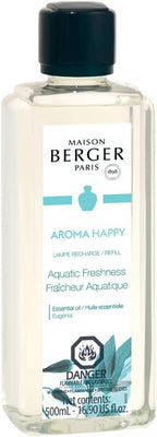 Aquatic Freshness - Lampe Berger Fragrance Refill for Home Fragrance Oil Diffuser - 16.9 Fluid Ounces - 500 milliliters