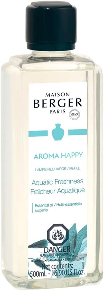 Aquatic Freshness - Lampe Berger Fragrance Refill for Home Fragrance Oil Diffuser - 16.9 Fluid Ounces - 500 milliliters