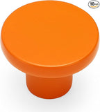 Ravinte 10 Pack Cabinet Knobs Orange Kitchen Cabinet Knobs Round Dresser Drawer Pulls Closet Door Pulls 1-1/5 Inch