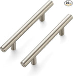 Ravinte 24 Pack 6 inch Cabinet Pulls Brushed Nickel Stainless Steel Kitchen Cupboard Handles Cabinet Handles, 3.5 inch Hole Center