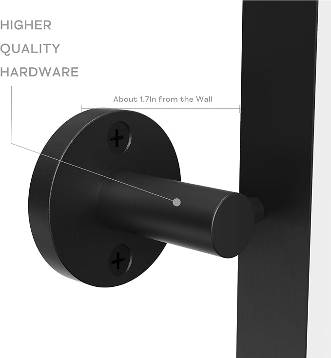28" x 36" Pivot Rectangle Bathroom Mirror Tilting Beveled Black Metal Framed Vanity Mirrors for Wall, Tempered Glass