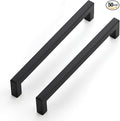 JOY DECOR 50 Pack Cabinet Handles, Black Cabinet Pulls, 7-1/2 Inch Kitchen Closet Handles Square Drawer Pulls Stainless Steel Drawer Hardware, 192mm Hole Centers