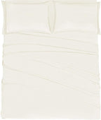 Mejoroom California King Size Sheet Set - Soft Microfiber Bed Sheets,Deep Pocket Fitted Sheet, Breathable, Wrinkle & Fade Resistant - 4 Piece (California King, Ivory)