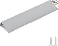 goldenwarm 10 Pack Brushed Nickel Finger Edge Pulls Drawer Finger Pulls Kitchen Hardware Handles Bedroom Dresser Drawers, 6-1/4in Hole Centers
