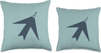 Cute Scandinavian Animals Designs Chic Scandinavian Bird Minimalism Throw Pillow, 16x16, Multicolor