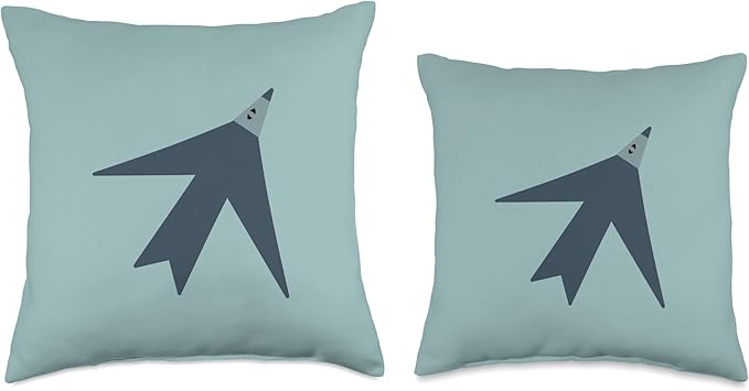 Cute Scandinavian Animals Designs Chic Scandinavian Bird Minimalism Throw Pillow, 18x18, Multicolor