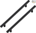 JOY DECOR 5 Pack Cabinet Handles, Black Cabinet Pulls, 7-1/2 in Hole Center Kitchen Hardware, Stainless Steel T Bar Handles for Dresser Drawers