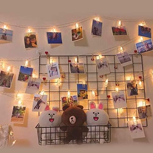 30 LED Photo Clip Fairy Lights LED Twinkle Lights Starry Lights for Home Halloween Thanksgiving Christmas Party Wedding Decor (10ft, Warm White)