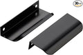 Ravinte Hardware 30 Pack Black Cabinet Handles, 4 Inch (102mm) Finger Edge Pulls, 3 Inch Hole Center, Finger Pulls for Cabinets