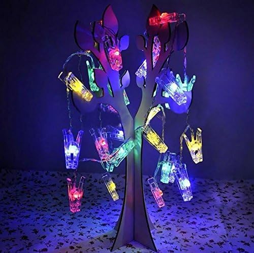 40 LED Photo Clip Fairy Lights - Twinkle Starry Lights for Home, Bedroom, Wall, Halloween, Thanksgiving, Christmas, Party, Wedding Decor - Multicolor
