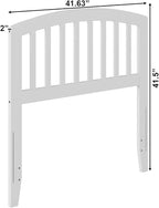 AFI Richmond Twin Size Headboard with Attachable Charger in White