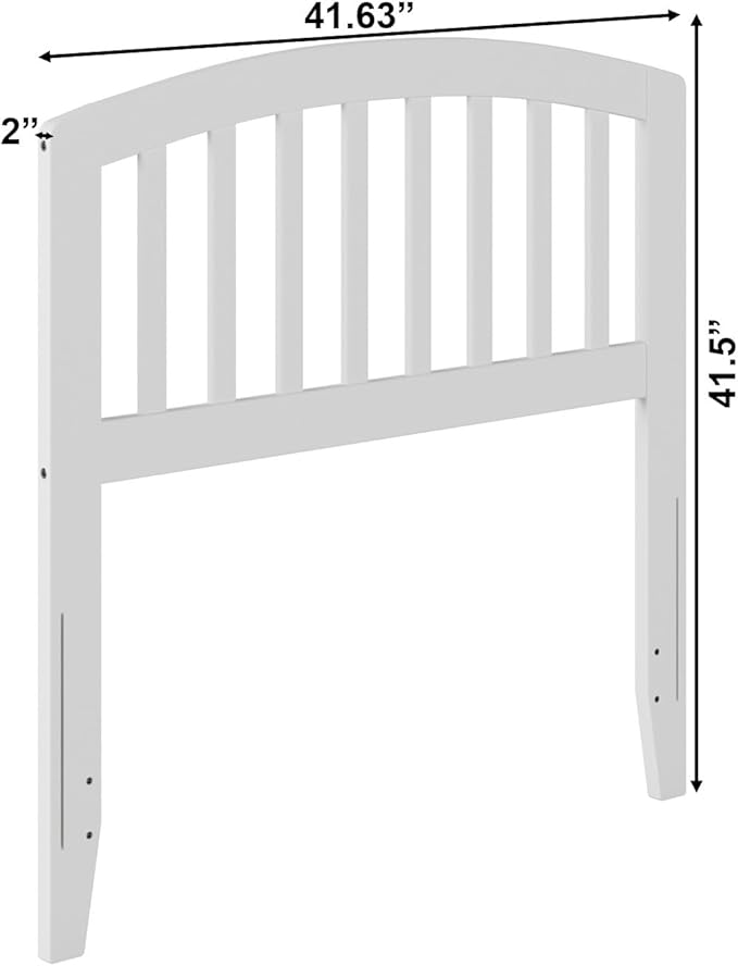 AFI Richmond Twin Size Headboard with Attachable Charger in White